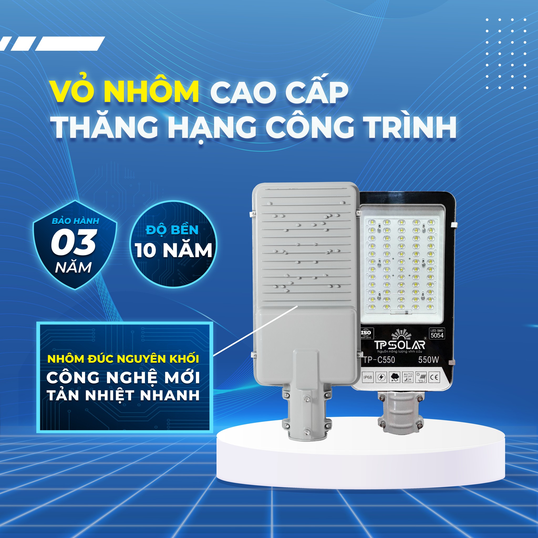 Đèn Năng Lượng Mặt Trời Bàn Chải TP SOLAR LED Mắt Ngọc