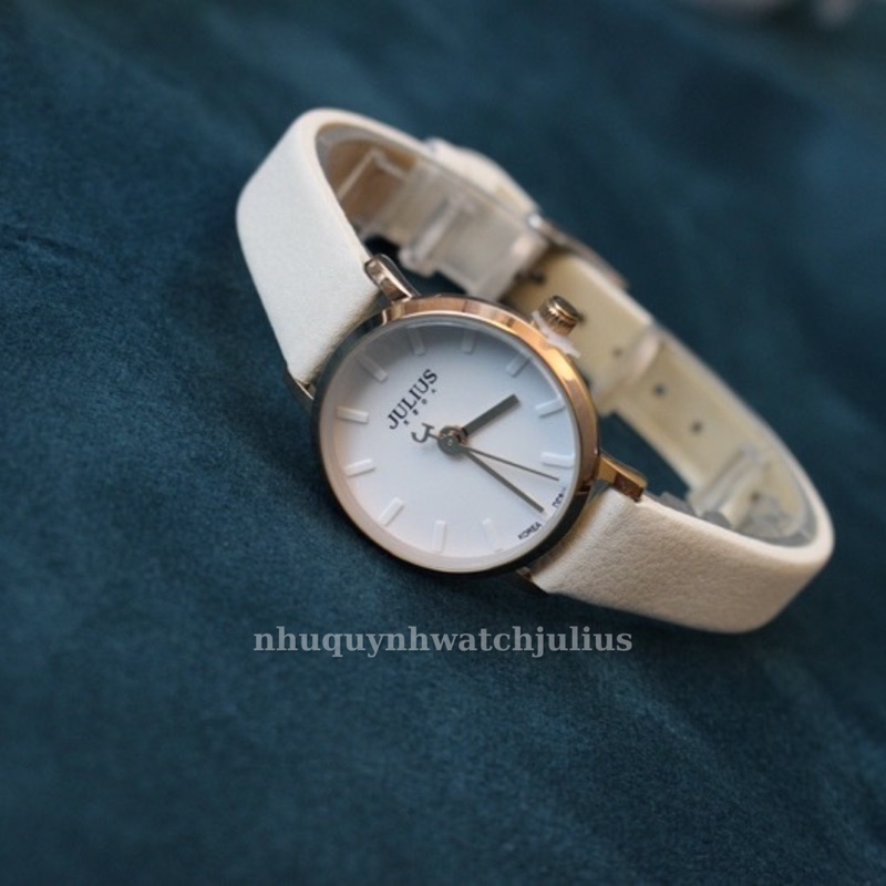 Mô tả Đồng hồ nữ Julius Hàn Quốc Ja-963 size mặt 2,6cm dây da ( Trắng, Xám, Đen) - 9
