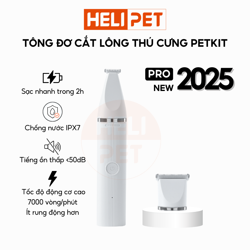 Mô tả Tông Đơ Đa Năng PETKIT 2in1 Pro 2025 Chuyên Dụng Cắt Tỉa Lông Chó, Mèo - HeLiPet - 1