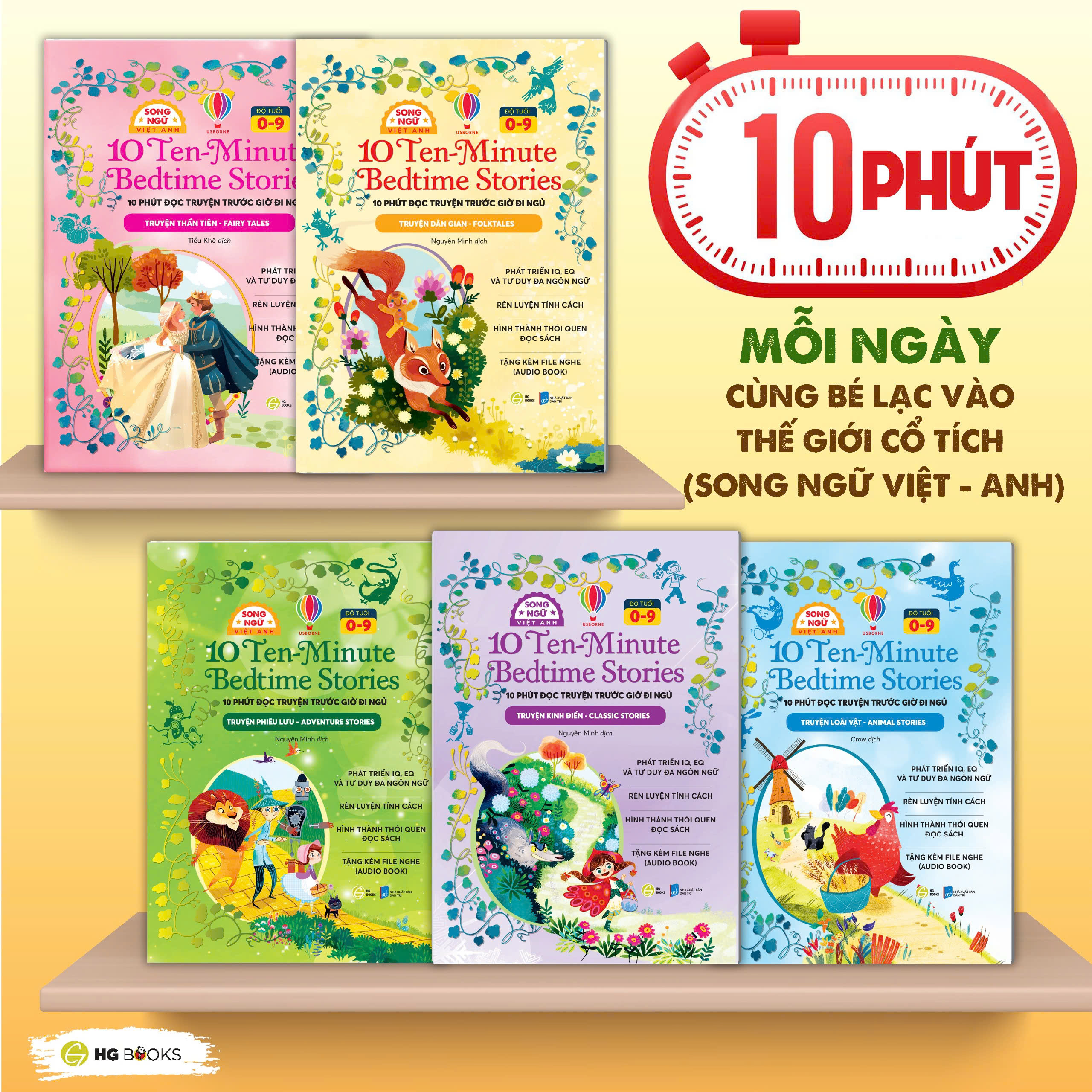 Mô tả Truyện Cổ Tích Song Ngữ Việt Anh 10 Phút Đọc Truyện Cho Bé Trước Giờ Ngủ 10 Minutes Bedtime Stories - 1