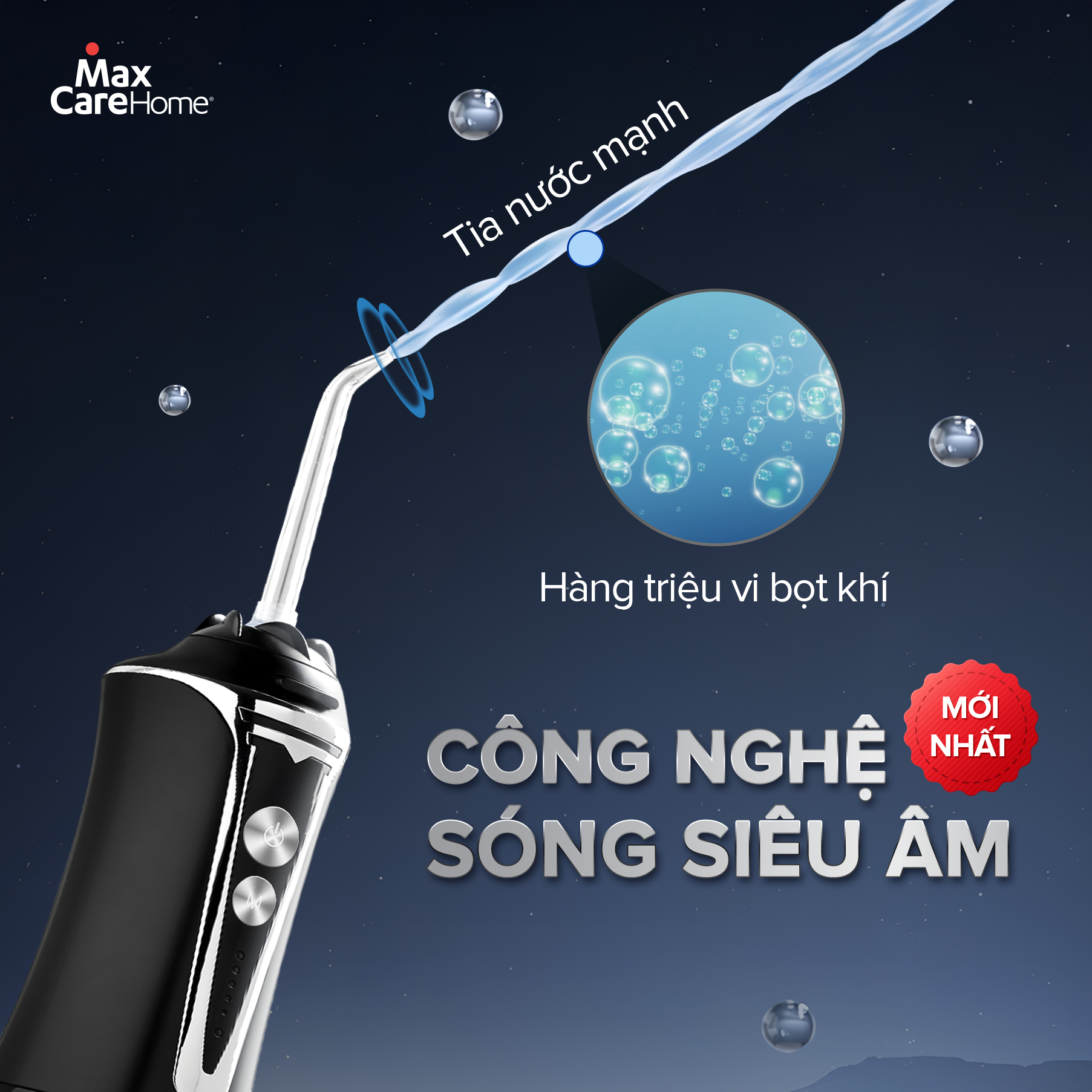 Mô tả Máy Tăm Nước Cầm Tay Công Nghệ Nhật Bản Maxcare Max468Prime 5 Chế Độ, Thiết Kế Nguyên Khối 300ml - 4