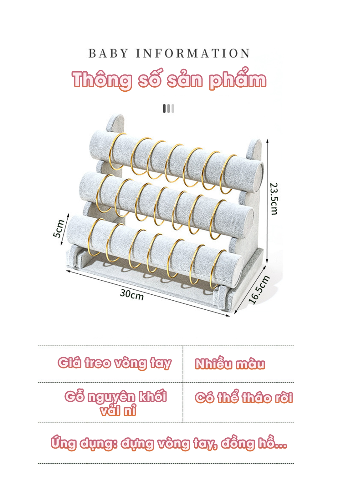 Giá Treo Vòng Tay Trang Sức Phụ Kiện Automatik