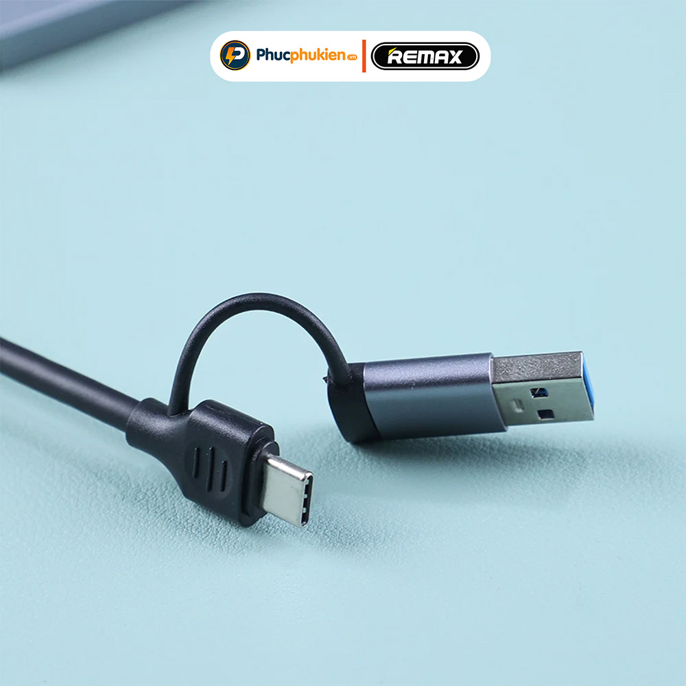 Mô tả Hub chuyển đổi tốc độ cao Remax RU-U7 5 in1 USB A - Type C ra USB 3.0, 2.0, thẻ nhớ - Phúc Phụ Kiện - 3