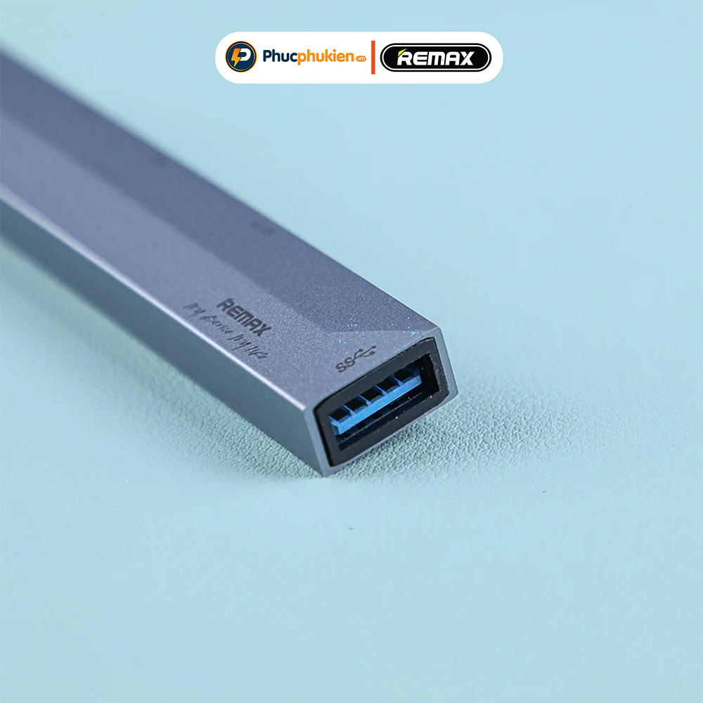 Mô tả Hub chuyển đổi tốc độ cao Remax RU-U7 5 in1 USB A - Type C ra USB 3.0, 2.0, thẻ nhớ - Phúc Phụ Kiện - 6