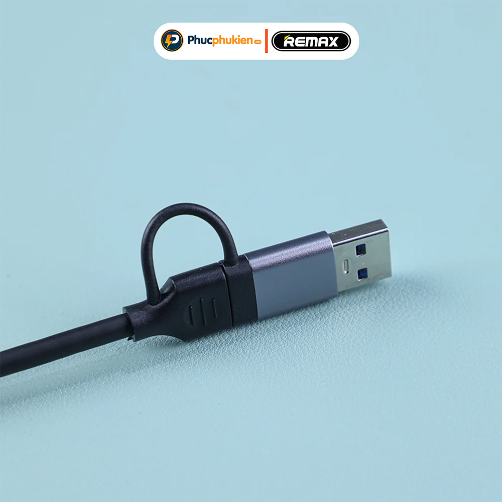 Mô tả Hub chuyển đổi tốc độ cao Remax RU-U7 5 in1 USB A - Type C ra USB 3.0, 2.0, thẻ nhớ - Phúc Phụ Kiện - 4