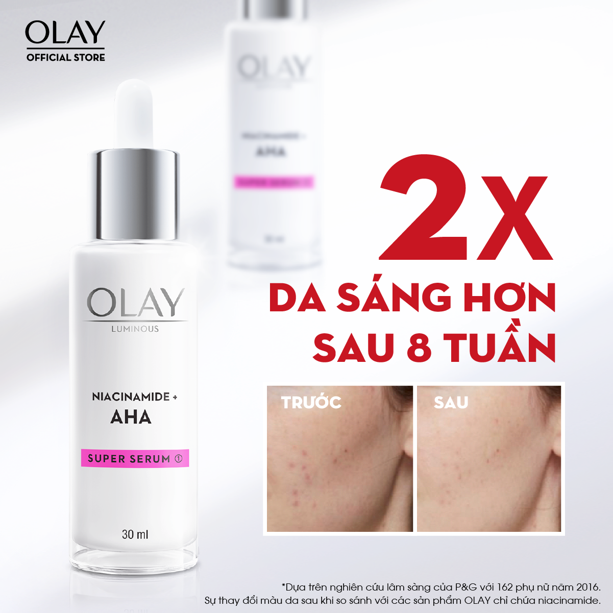 Mô tả Kem Dưỡng Ẩm OLAY LUMINOUS NIACINAMIDE AHA Sáng Da, Mờ Thâm Mụn 50G - 3
