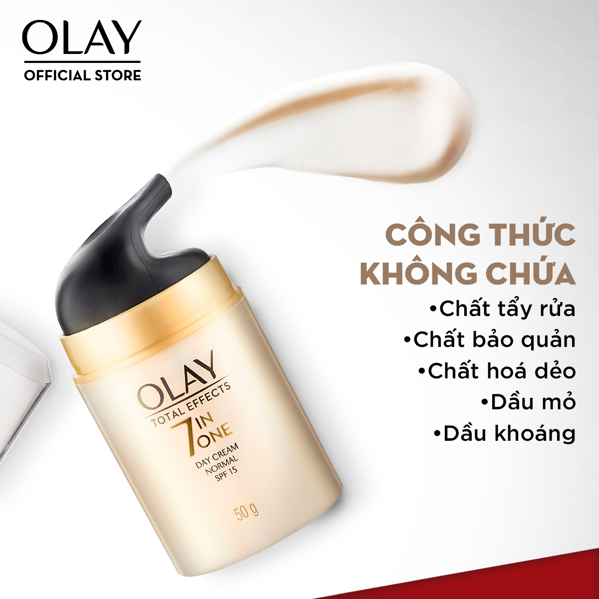 Mô tả Kem Dưỡng Ẩm OLAY TOTAL EFFECTS Ban Ngày Phục Hồi & Làm Chậm 7 Dấu Hiệu Lão Hóa SPF 15 50G - 4