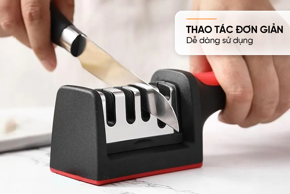 Mô tả Mài dao kéo cầm tay 4 rãnh Sunhouse KS-SH4 - Đế chống trượt an toàn - Mài sắc dao - Tay cầm tiện lợi - Dễ sử dụng - 3