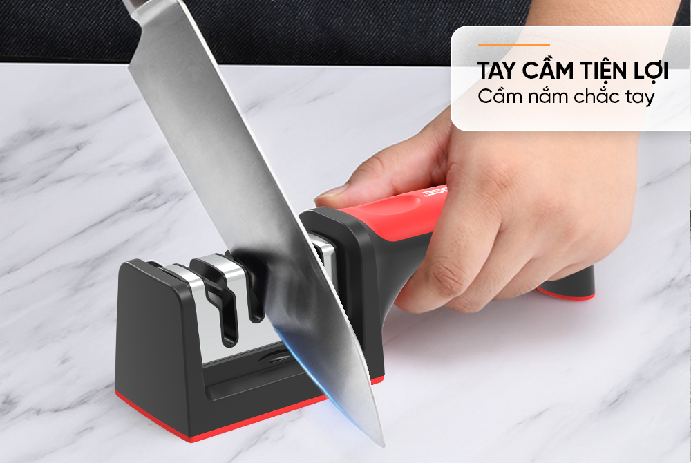 Mô tả Mài dao kéo cầm tay 4 rãnh Sunhouse KS-SH4 - Đế chống trượt an toàn - Mài sắc dao - Tay cầm tiện lợi - Dễ sử dụng - 4