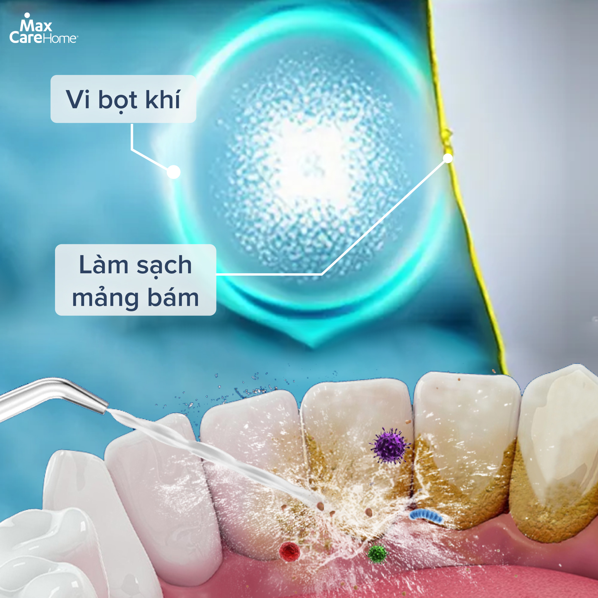 Mô tả Máy Tăm Nước Cầm Tay Công Nghệ Nhật Bản Maxcare Max468Prime 5 Chế Độ, Thiết Kế Nguyên Khối 300ml - 5