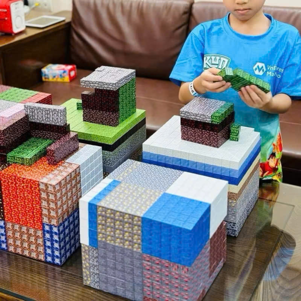 Mô tả Đồ Chơi Nam Châm Khối Mô Hình Lắp Ráp, Trò Chơi Xếp Gạch Xây Dựng Từ Tính - 2