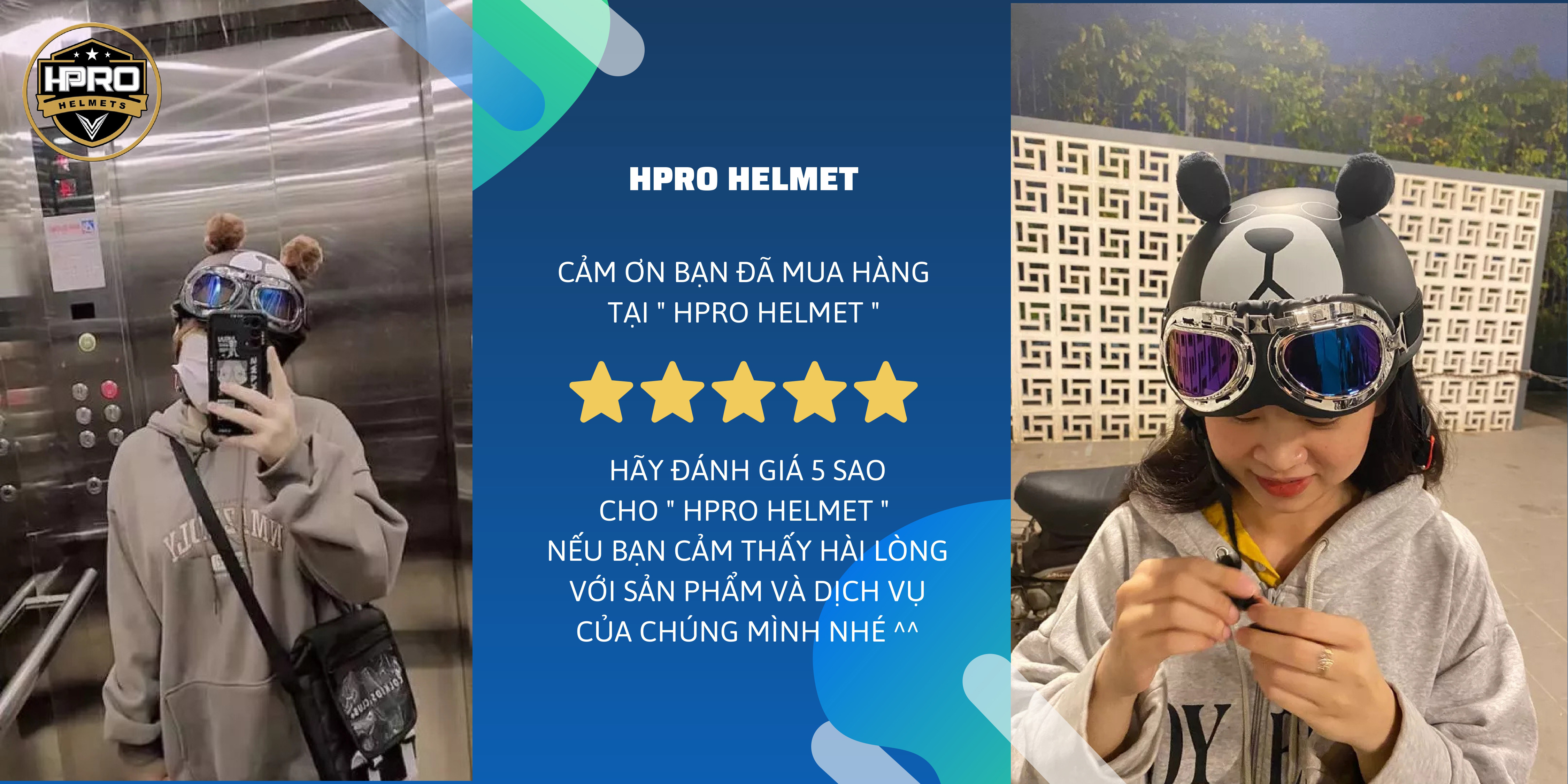 Mô tả Mũ bảo hiểm nửa đầu họa tiết gấu có tai cá tính Sundy Helmet Freeside ( 54-58cm) kèm kính Phi Công UV - 4