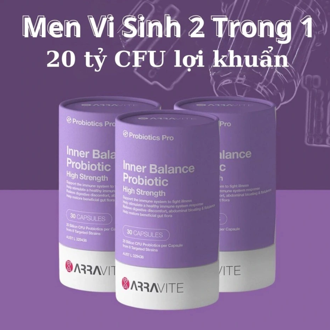 Mô tả Men Vi Sinh Phụ Nữ  Arravite Inner Balance - Viên Uống Phụ Khoa Ngăn Ngừa Ngứa Ngáy Khó Chịu Cơ Thể - 2