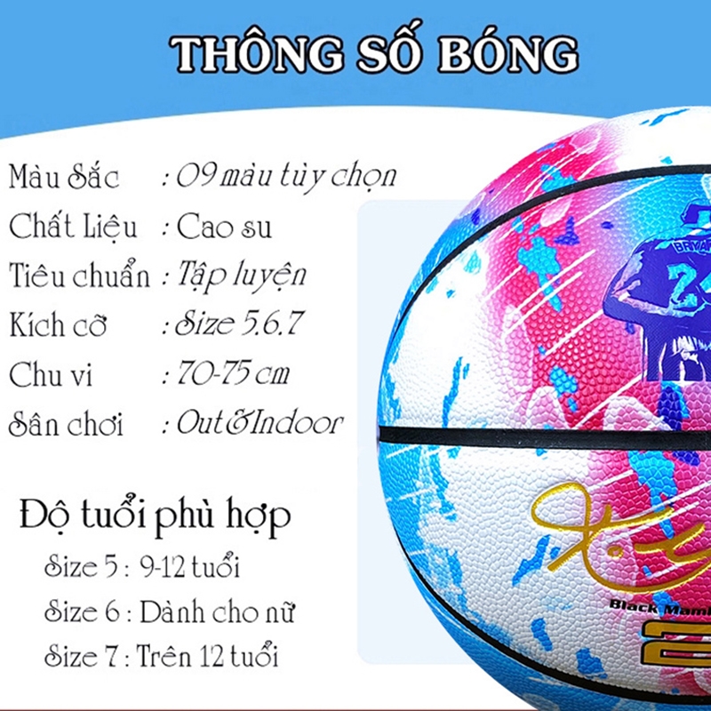 Quả Bóng Rổ Da Cao Su Size Số 5 6 7 Chính Hãng King Ball Banh Bóng Rổ ...