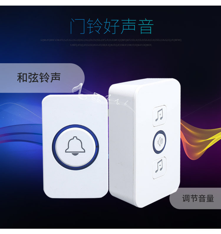 Mô tả Chuông cửa không dây, Không cần Pin - Loại Nút bấm chống nước - 4