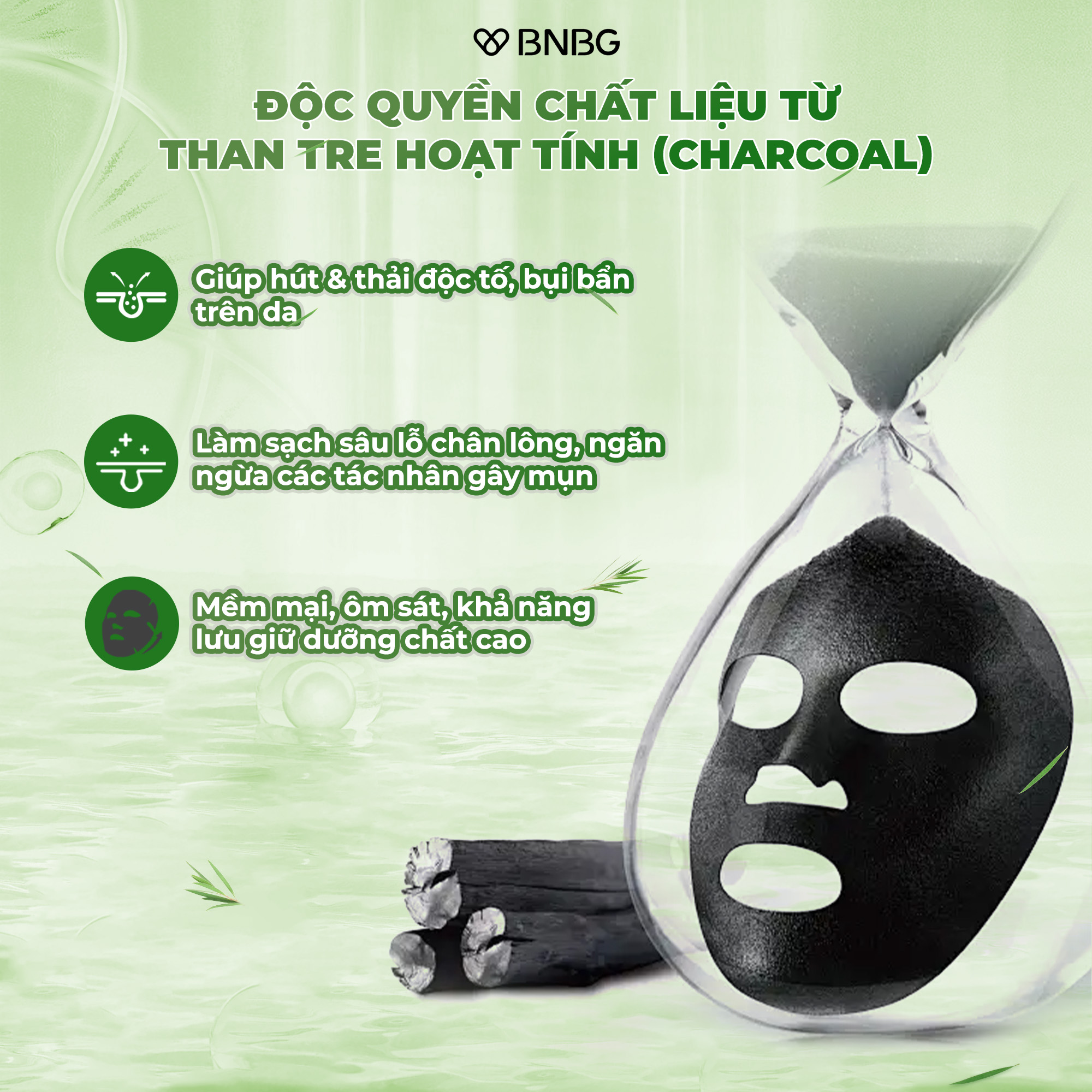 Mô tả Combo 10 Mặt nạ tràm trà làm dịu, giảm sưng viêm mụn BNBG Vita Tea Tree Healing Face Mask Pack 30ml - 2