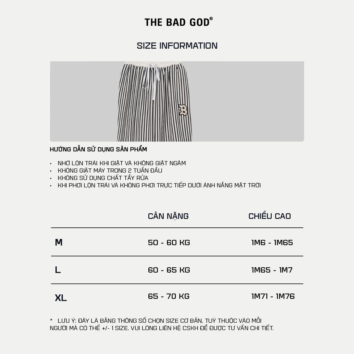 Mô tả Quần vải thô kẻ sọc Wide Leg The Bad God Palazzo Dáng Rộng - 3
