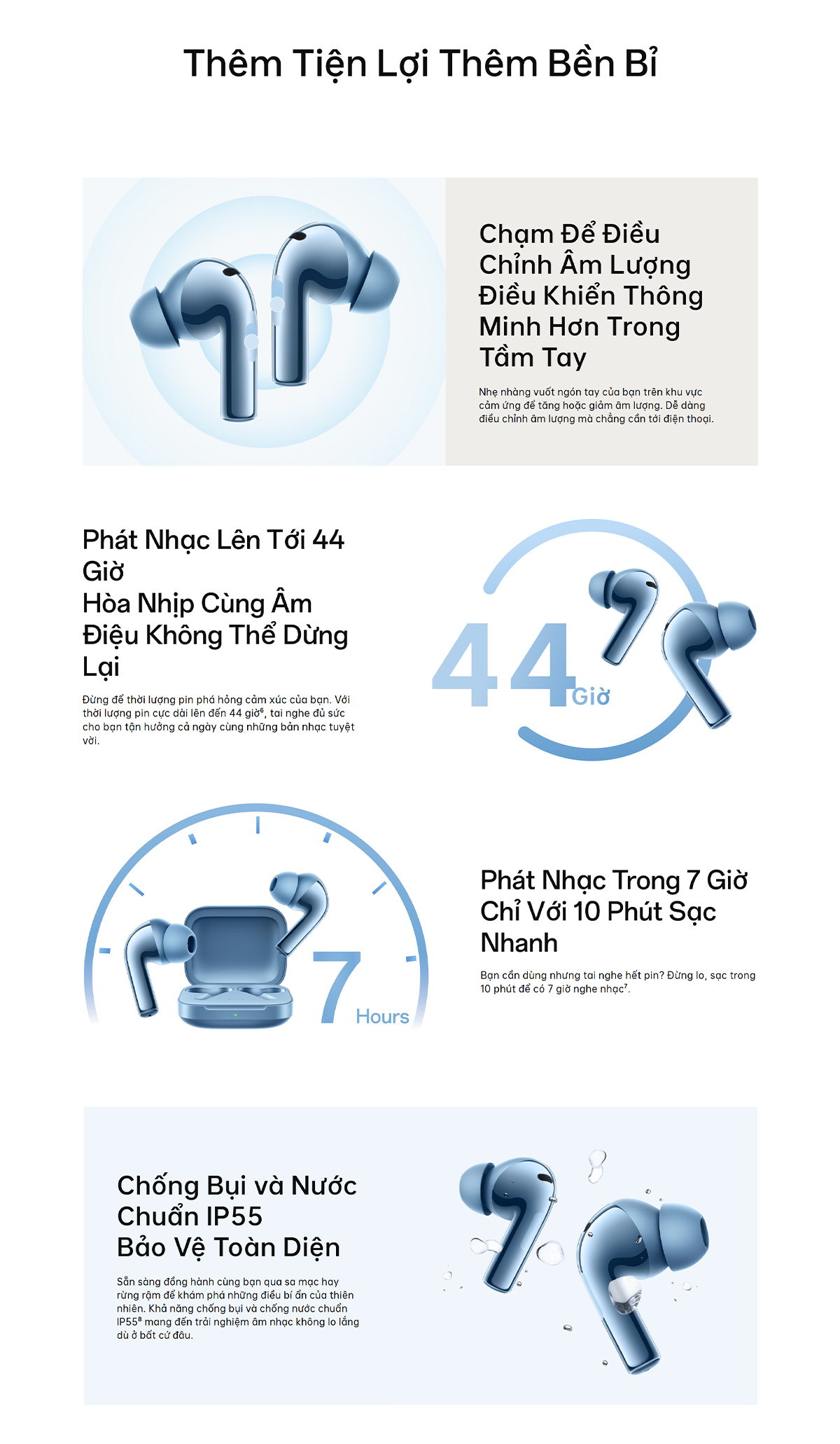 Mô tả Tai nghe Bluetooth không dây TWS OPPO Enco X3i | Chống ồn chủ động | Âm chuẩn phòng thu - Hàng chính hãng - 6