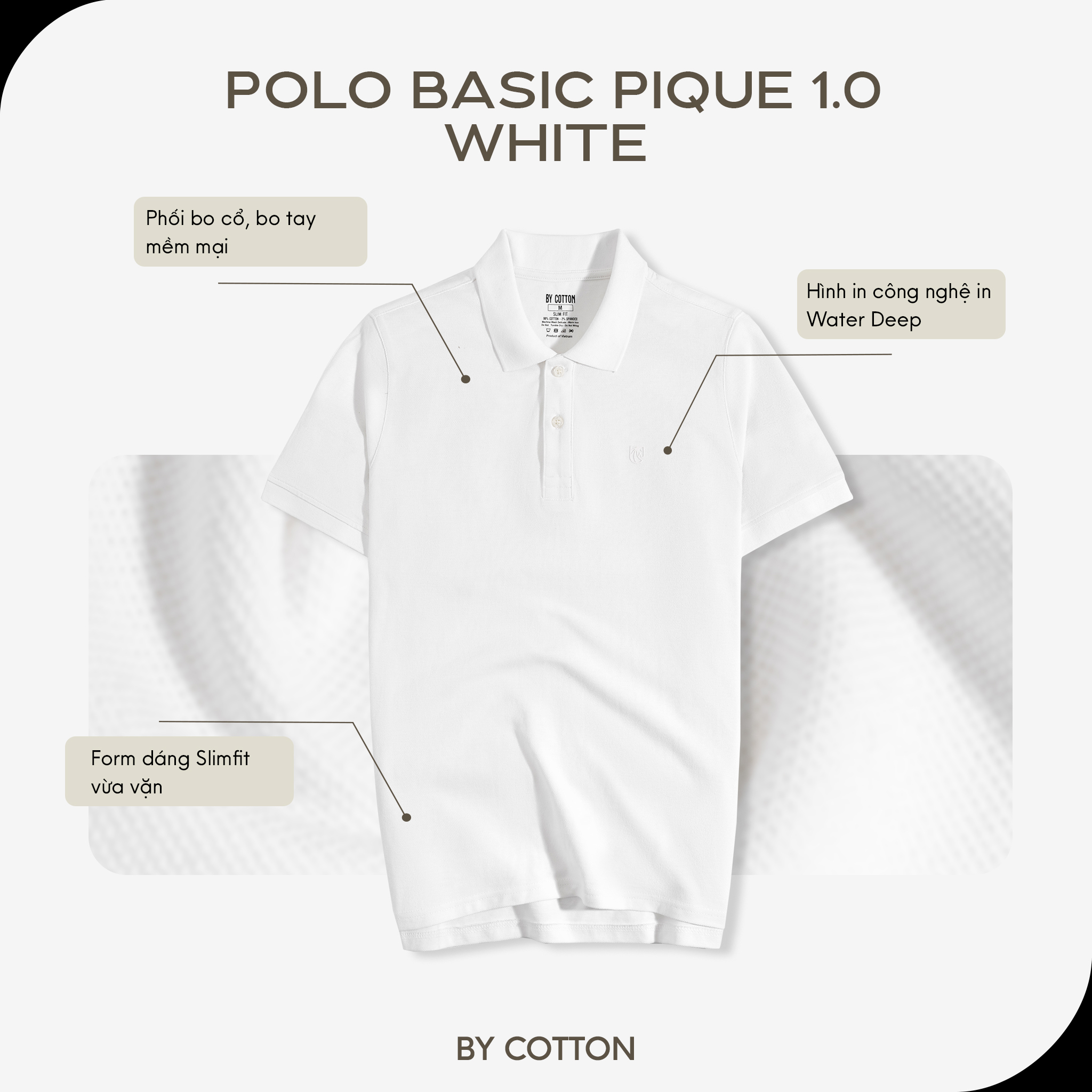 Mô tả Áo Thun Polo Nam Cao Cấp Basic Pique Ver 2 Multi Color By Cotton - 1