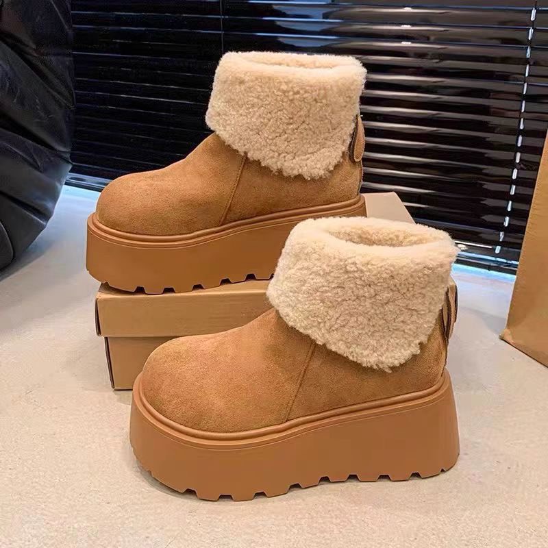 Giày bốt cổ lông đế 7cm Mã 112 hàng QCCC full box ALI 112 | Shopee Việt Nam
