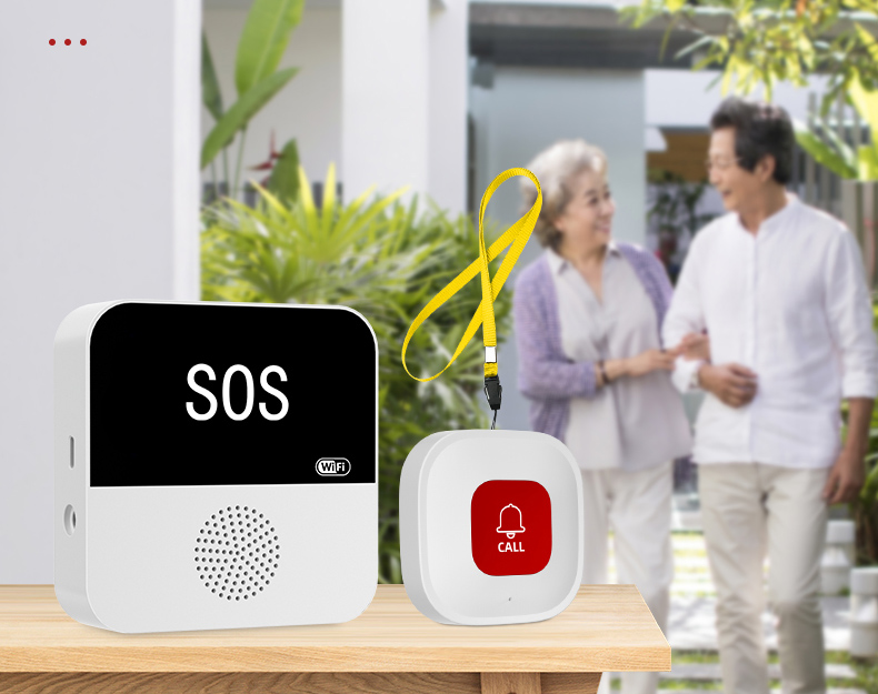 Mô tả Chuông SOS wifi gọi hỗ trợ cho người già, bệnh nhân, chuông cửa, chống trộm, Gọi phục vụ - App Tuya CF100 - 1