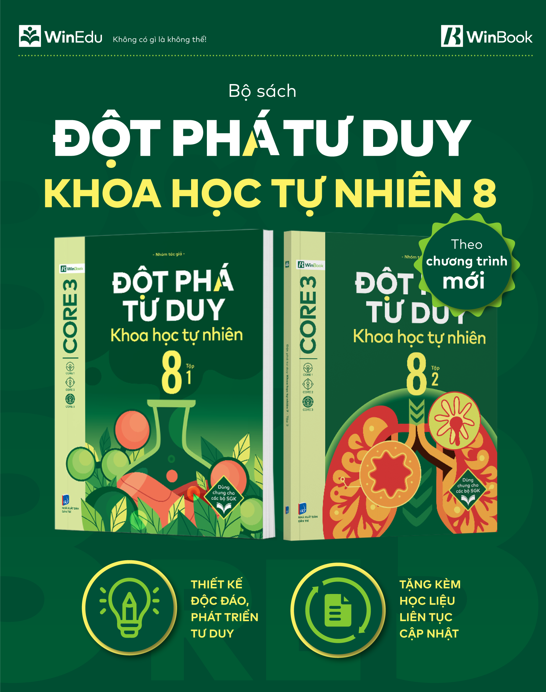 Mô tả Sách - Đột phá tư duy Khoa học tự nhiên 8 - Dùng chung cho các bộ SGK - 1