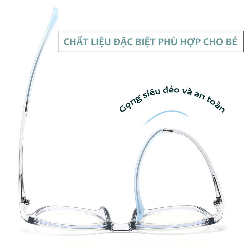 Mô tả Kính Chống Ánh Sáng Xanh Trẻ Em AORON 4-10 Tuổi Gọng Chống Gãy Cho Bé Và Gái Giảm Mỏi Mắt Khi Dùng Máy Tính AK210 - 6