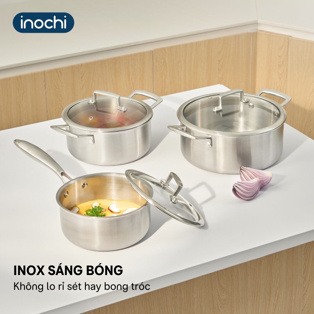 Chảo rán, xào inox nguyên khối Omi GOURMET - Inochi cao cấp, dùng được ...
