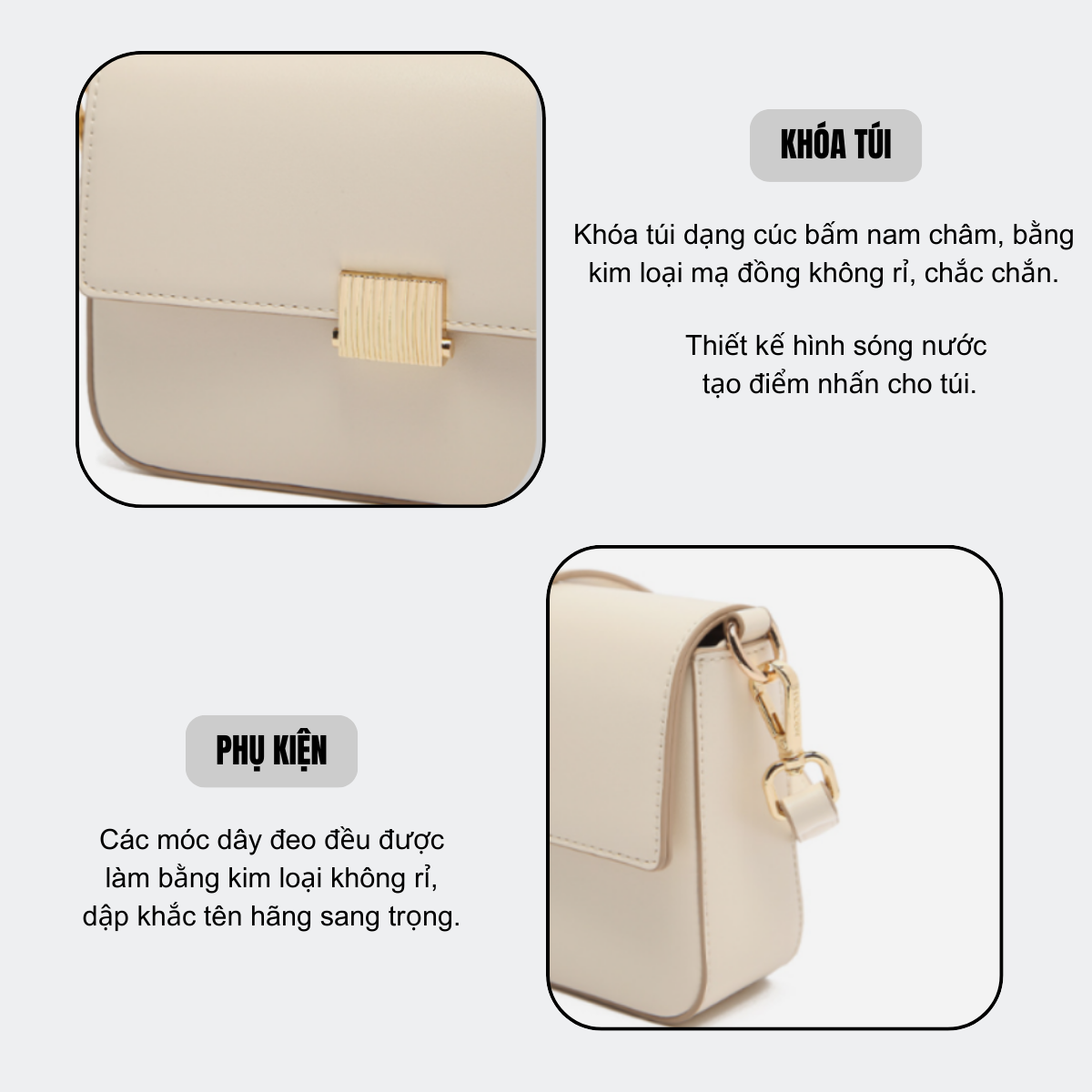 Chi tiết đáy túi MICOCAH MC08