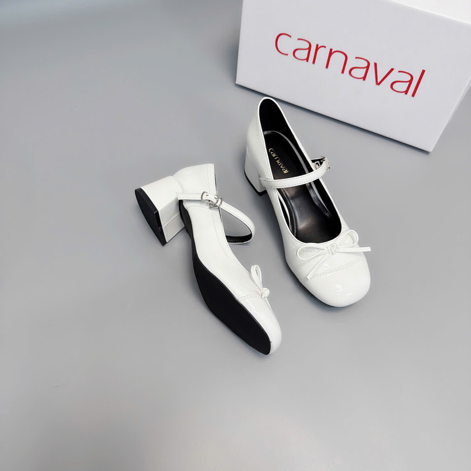 Giày Búp Bê Nữ Cao Gót 4cm Carnaval VS107