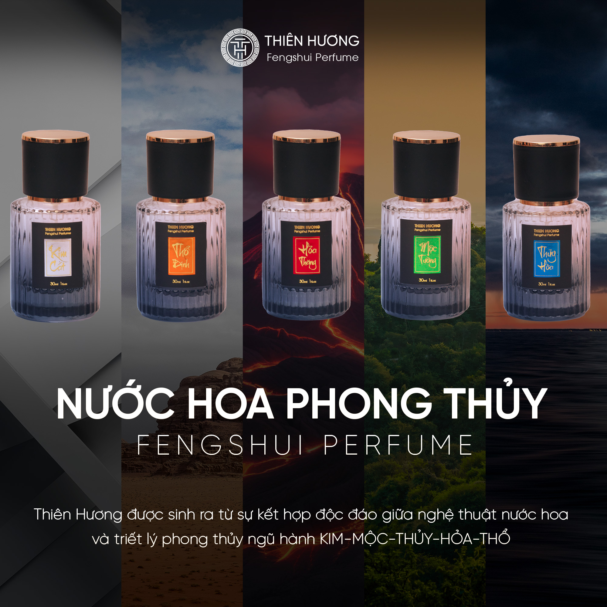 Mô tả Nước hoa tinh dầu trầm hương Thiên Hương - Kết hợp phong thủy ngũ hành, thu hút may mắn tài lộc - 1