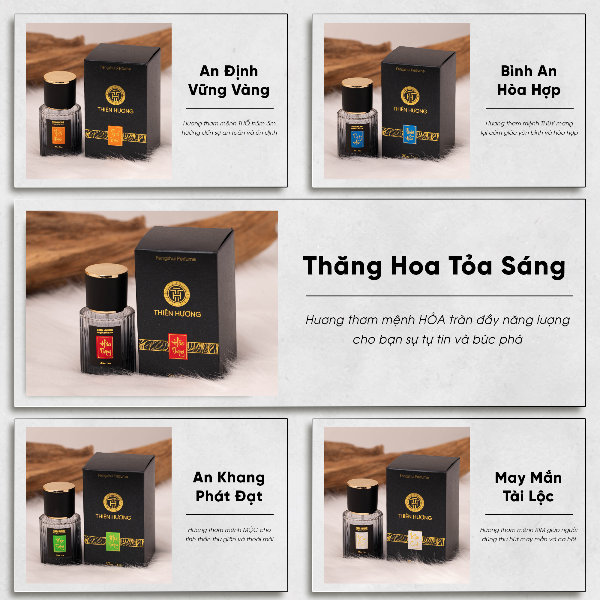 Mô tả Nước hoa tinh dầu trầm hương Thiên Hương - Kết hợp phong thủy ngũ hành, thu hút may mắn tài lộc - 2