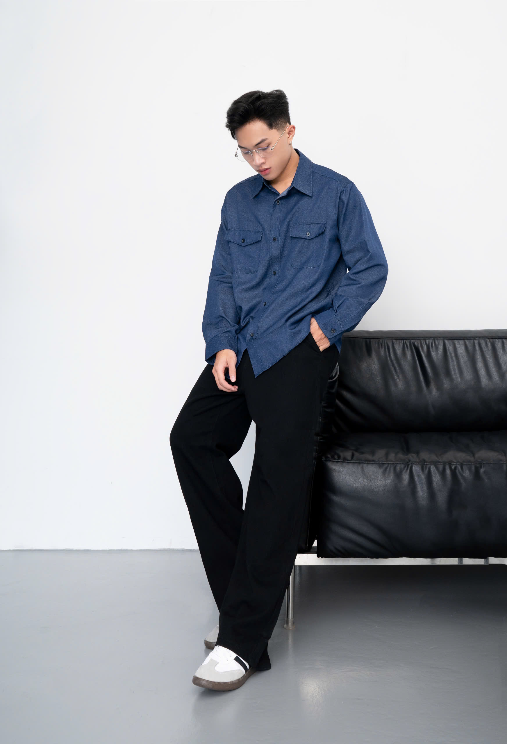 Mô tả Quần jeans dài nam REVAL ống rộng xếp ly CAPMAN CLUB, thoải mái đi học - đi làm - đi chơi - 10