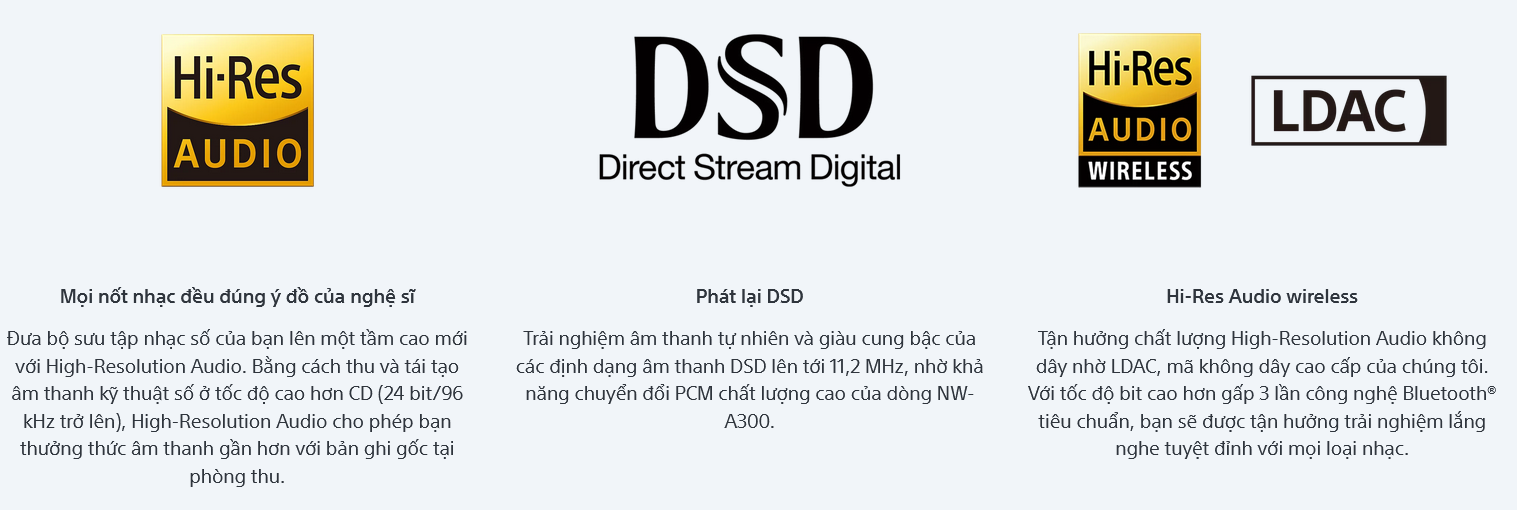 Mô tả Máy Nghe Nhạc Sony Walkman NW-A306 (Màu Đen). Chính Hãng Sony Việt Nam | Bảo Hành 12 Tháng Toàn Quốc - 3