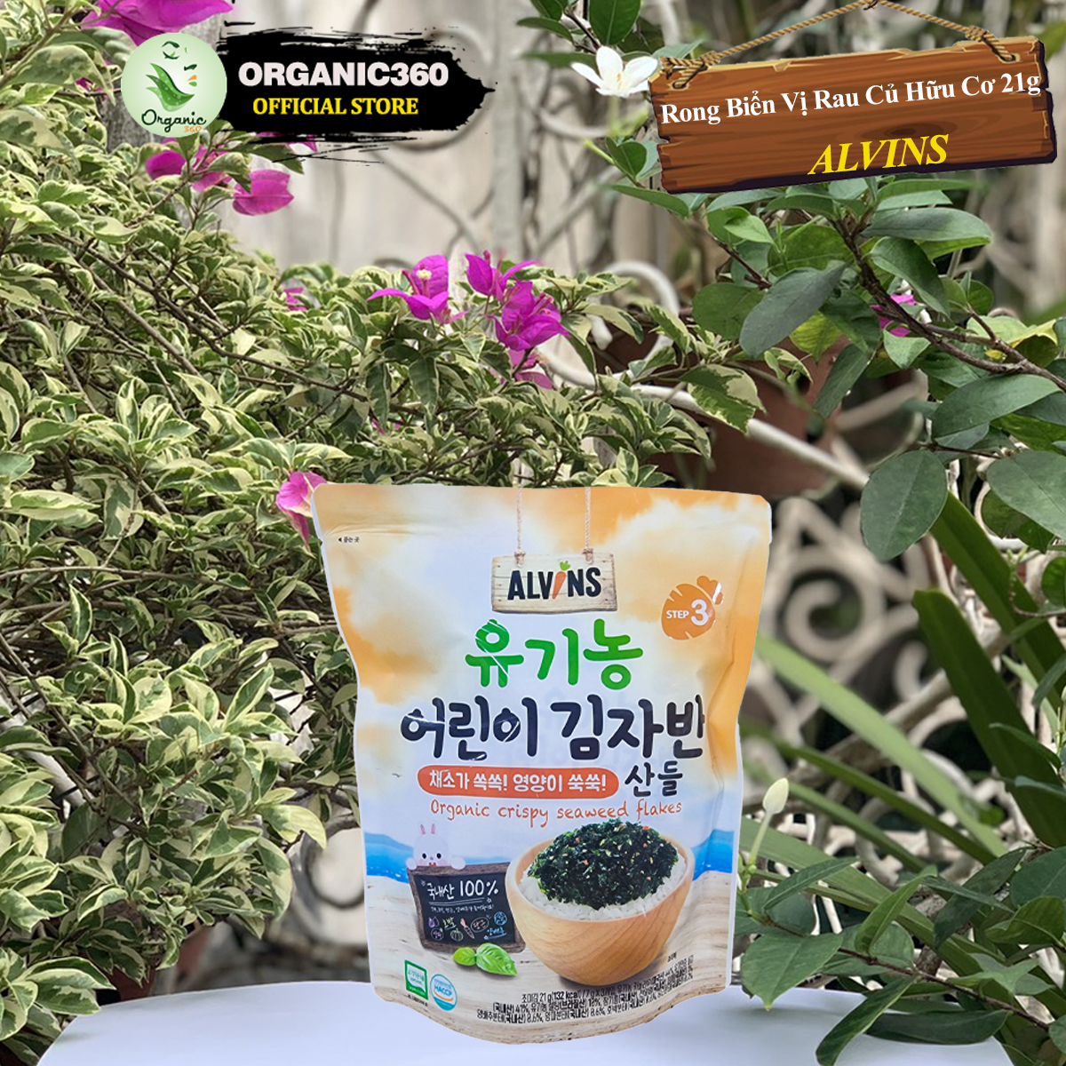 Rong Biển Rắc Cơm Hữu Cơ ALVINS Hàn Quốc Vị Hải Sản, Vị Rau Củ 21g ...