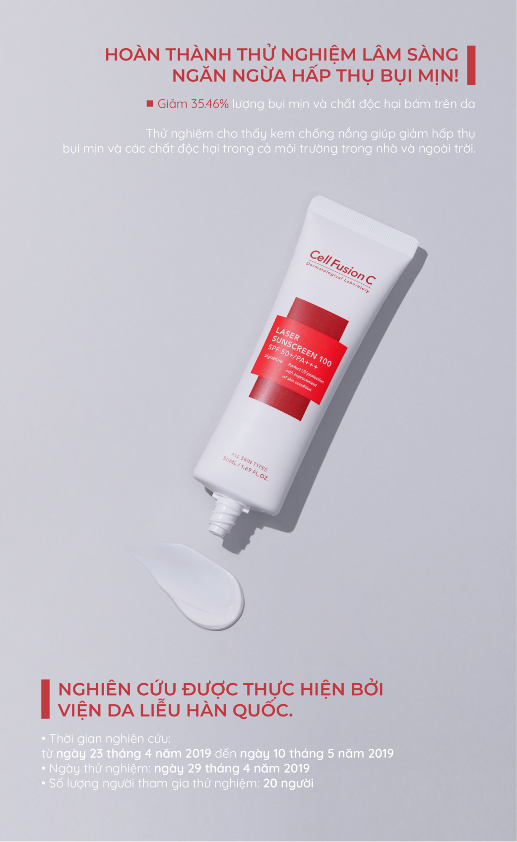 Mô tả Kem chống nắng cho da nhạy cảm Cell Fusion C Laser Sunscreen 100 SPF50+ PA++++ bảo vệ da khỏi tia UV 50ml - 5