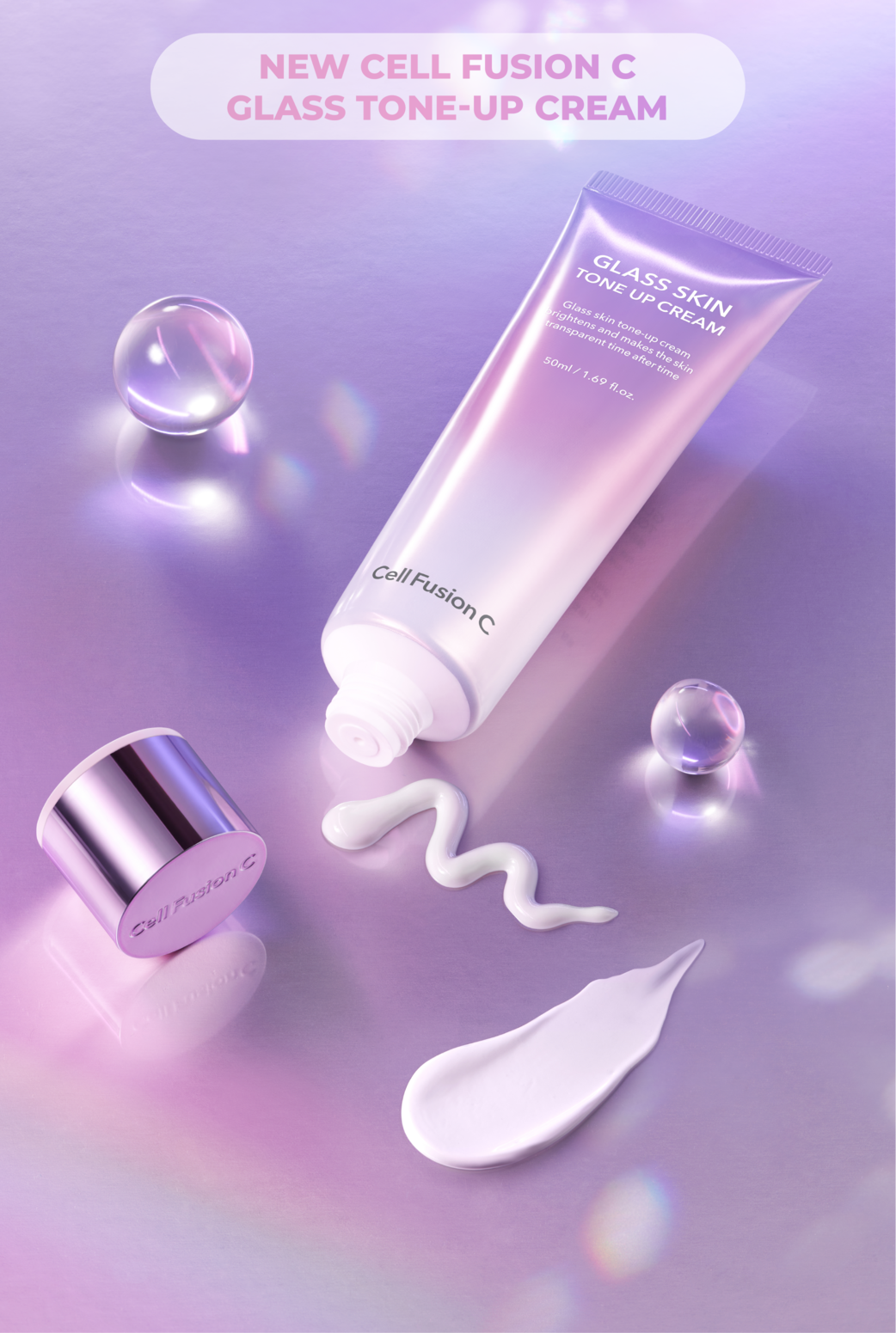 Mô tả Kem dưỡng nâng tone Cell Fusion C Glass Skin Tone Up Cream 50ml kem lười dưỡng trắng và cấp ẩm mỏng nhẹ như nước - 7