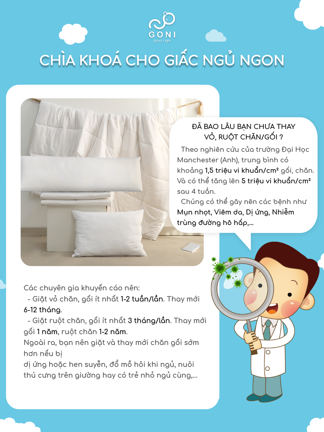 Chính sách đổi trả gối ôm GONI
