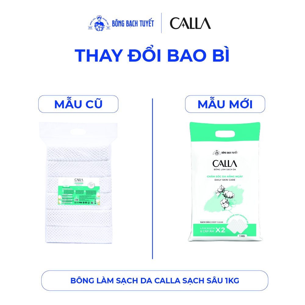 Mô tả Bông tẩy trang làm sạch da Bông Bạch Tuyết Calla Sạch sâu 1Kg - 1