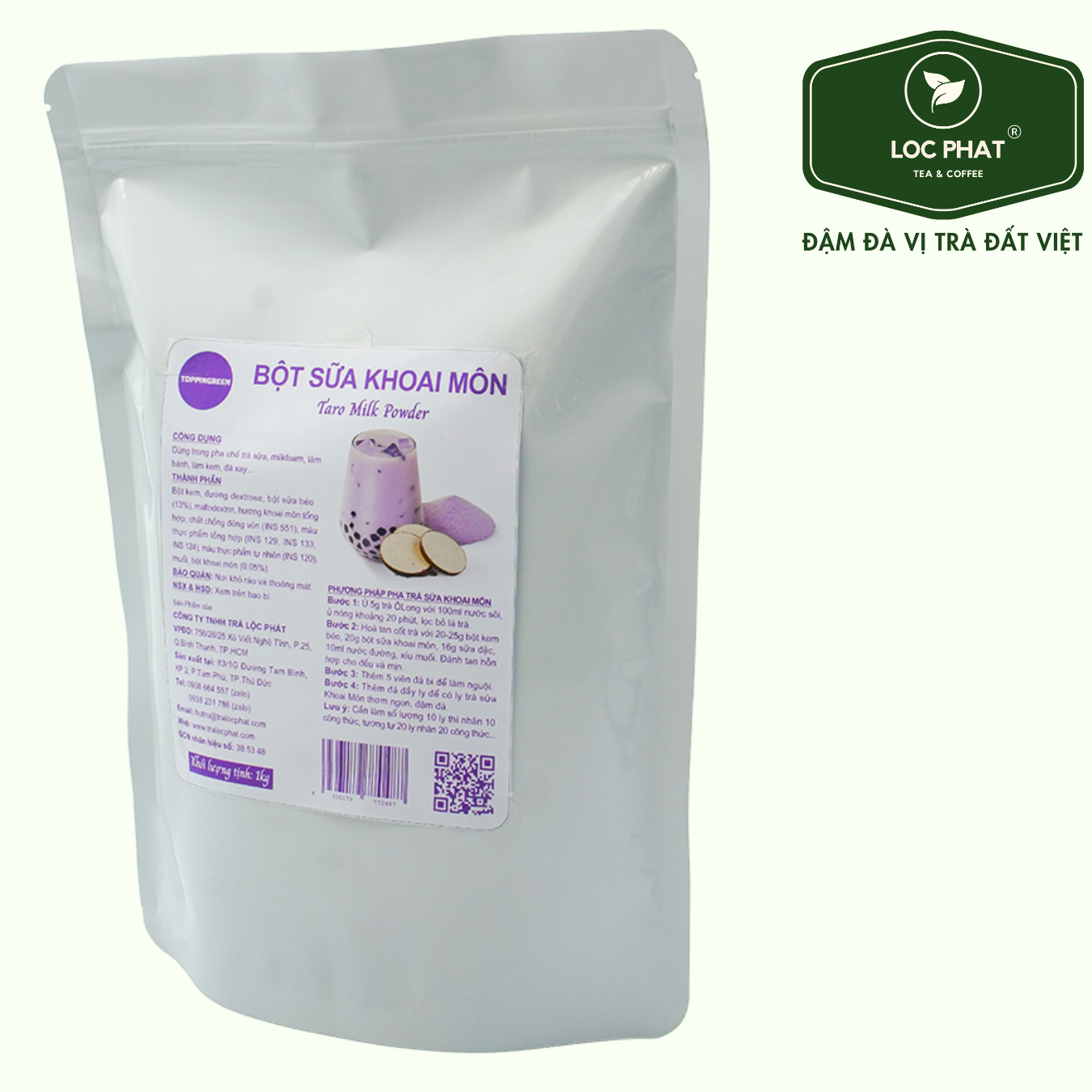 Mô tả BỘT SỮA KHOAI MÔN TOPPINGREEN 1KG - 1