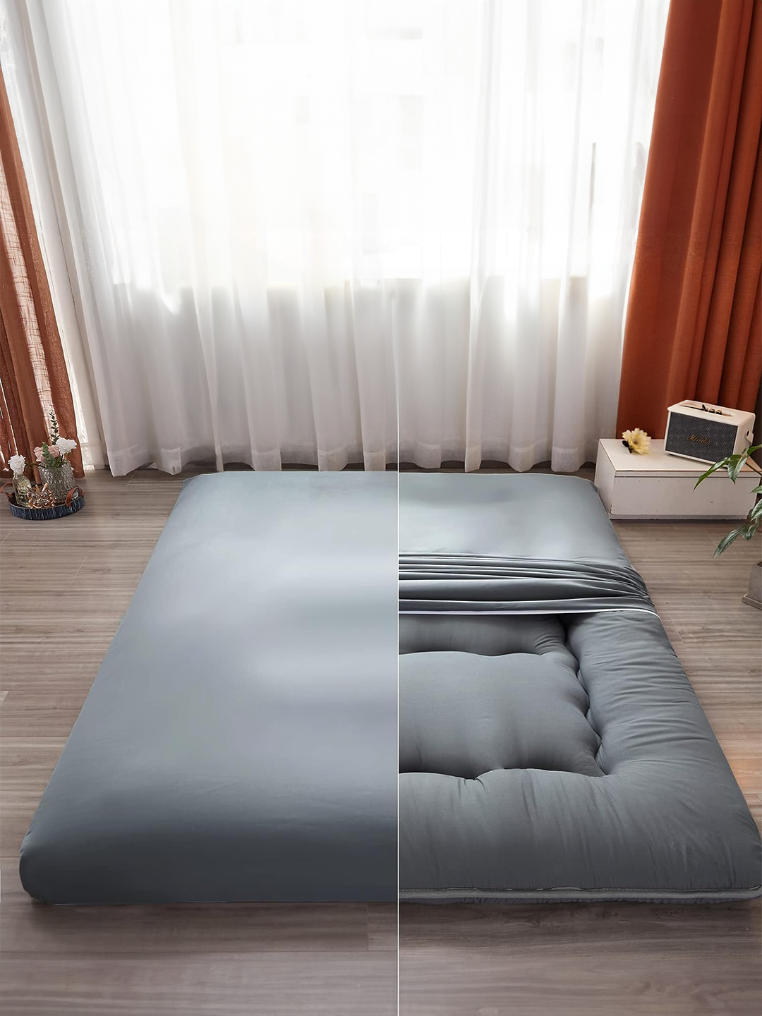 Mô tả Áo bọc nệm 2 mặt Goni cotton tici, vỏ bọc nệm topper đủ màu, kích thước 1m x 2m, 1m2 x 2m, 1m4 x 2m, 1m6 x 2m, 1m8 x 2m - 1