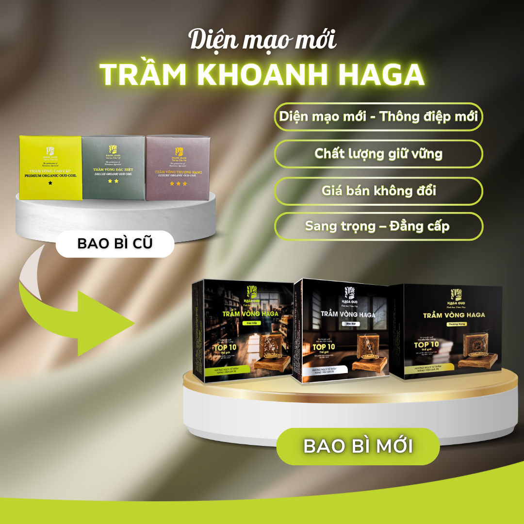 Mô tả Trầm khoanh Haga Cao cấp/Đặc biệt/Thượng hạng, thời gian cháy lâu, thơm đậm hương trầm - 1