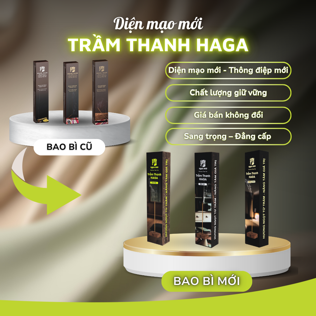 Mô tả Trầm thanh Haga Cao cấp/Đặc biệt/Thượng hạng thơm ngọt trầm hương, thư giãn thoải mái - 16cm 44 cây - 1