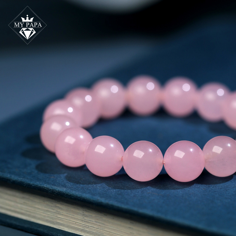 Vòng tay Chalcedony Hồng Brazil MYPAPA - ảnh 3