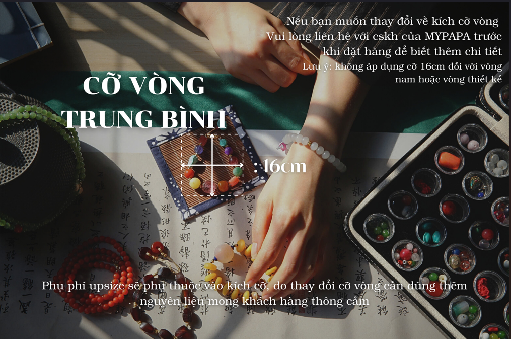Vòng tay Chalcedony Hồng Brazil MYPAPA - ảnh 12