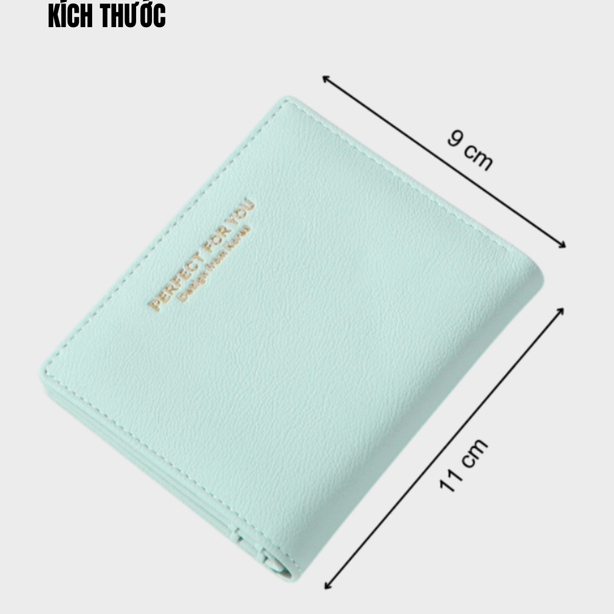 Mô tả Ví Nữ Mini Cầm Tay PERFECT FOR YOU Đựng Tiền Dáng Vuông Xinh Xắn Da Cao Cấp PFY01 - Micocah Mall - 5