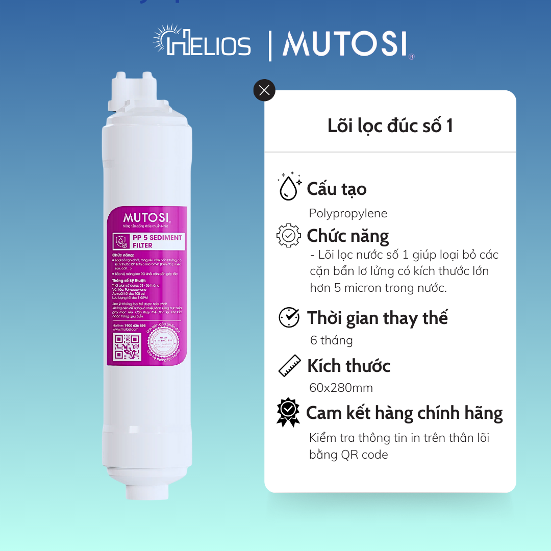 Mô tả Bộ 3 lõi đúc cắm nhanh Mutosi số 1 2 3 - Hàng Chính Hãng dành cho máy Mutosi, Sunhouse, Kangaroo,... - 2
