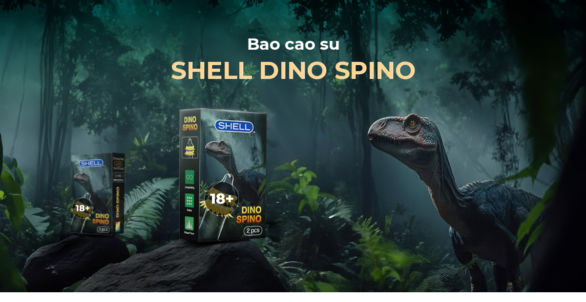 Bao Cao Su Shell Dino Spino - 1 Bao 2 Hàng Gai, Bi Nổi Lớn + 1 Bao ...