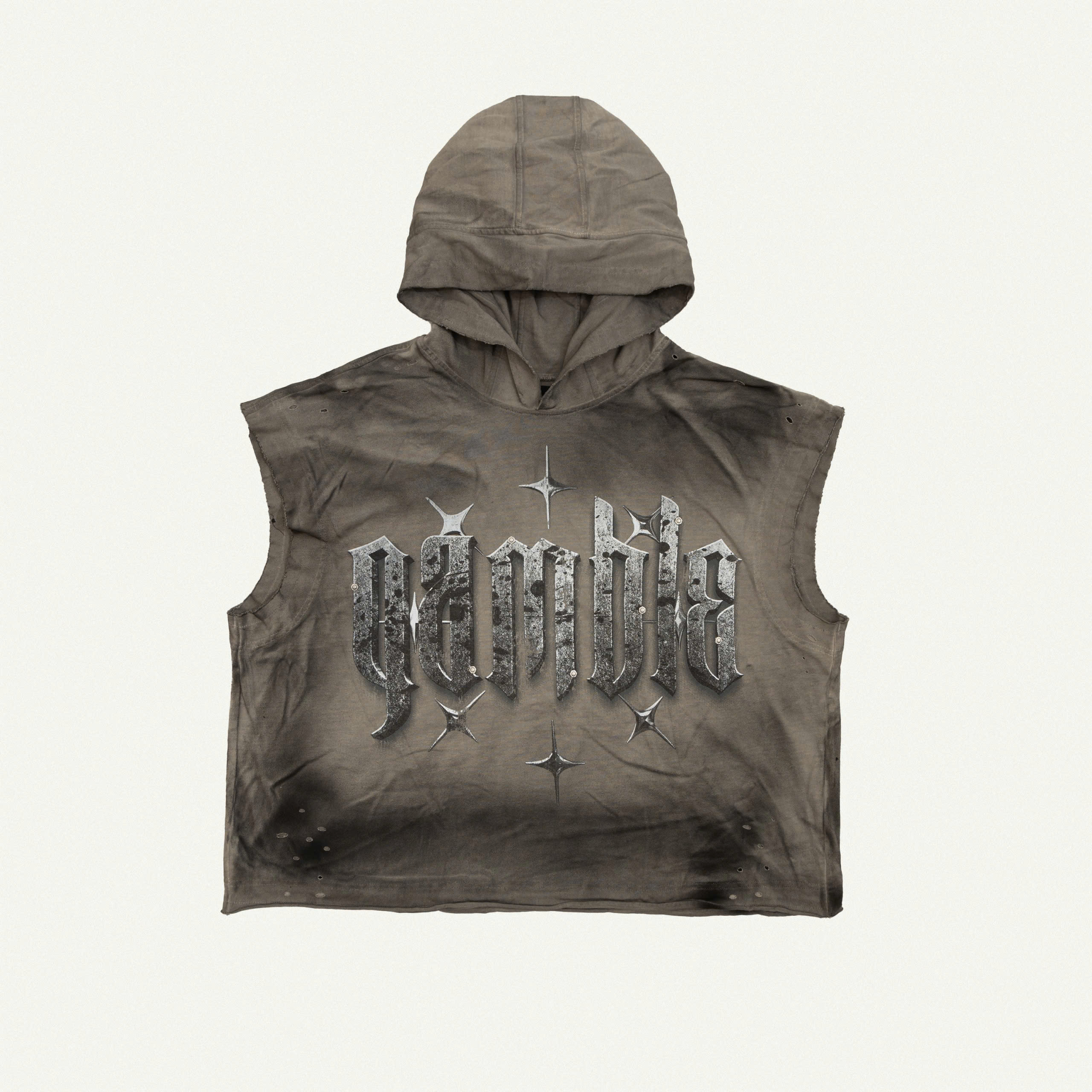 Mô tả METAL SLEEVELESS HOODIE / ROCK / GAMBLE WORLDWIDE - 1