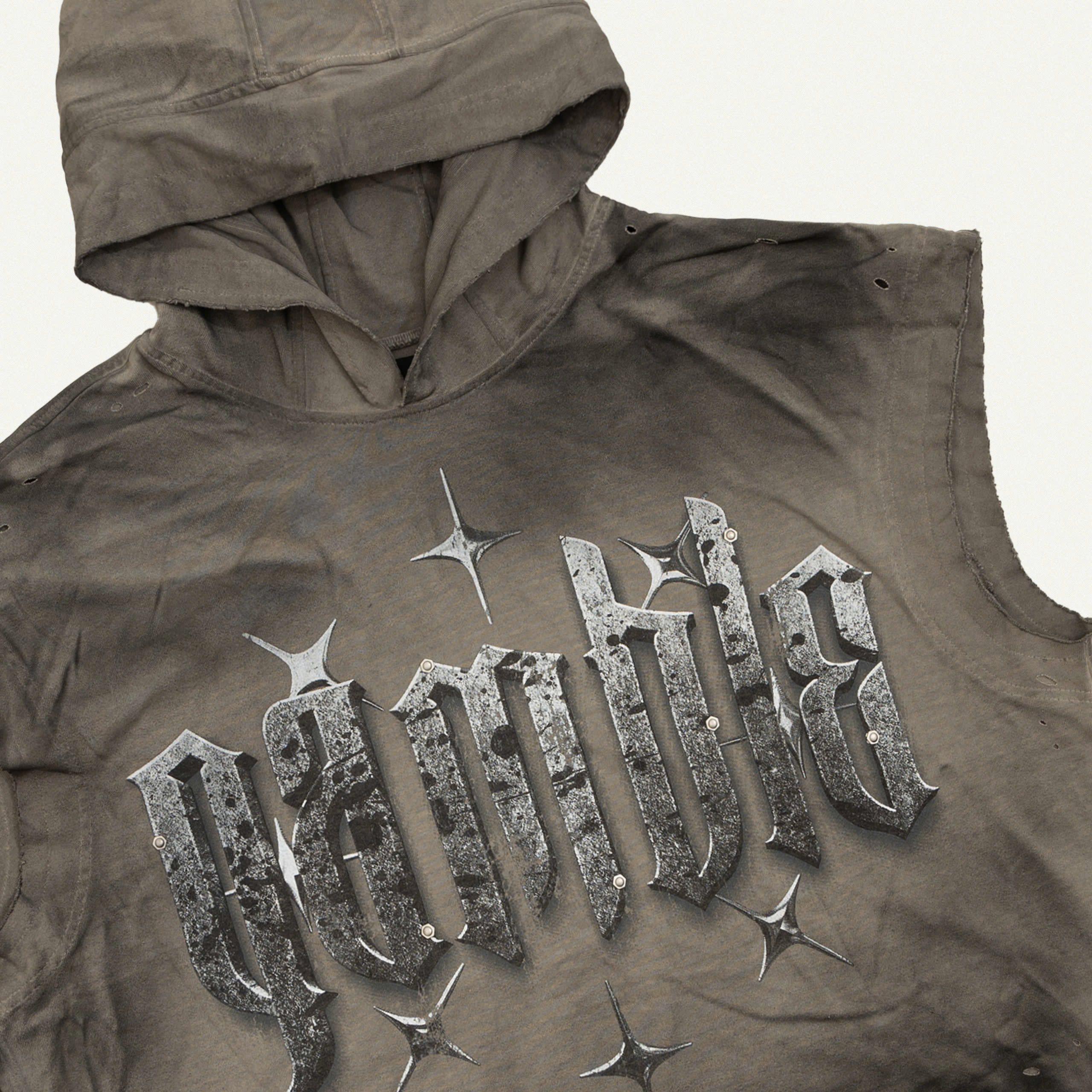 Mô tả METAL SLEEVELESS HOODIE / ROCK / GAMBLE WORLDWIDE - 4